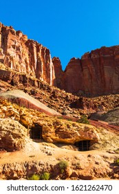 Bars Blocking Closed Mine in Capitol Reef National Park, Utah
