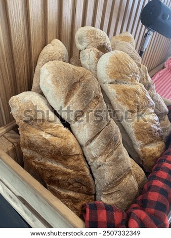 Bars of dannish bread are served for breakfast
