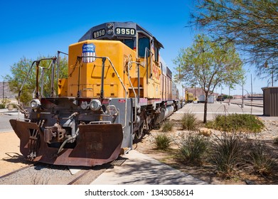 Barstow, California, USA - 23rd April 2013: Old Vintage Union Pacific Locomotive At Western America Railroad Museum In Barstow, California