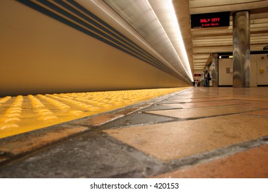 BART Train Leaving Station