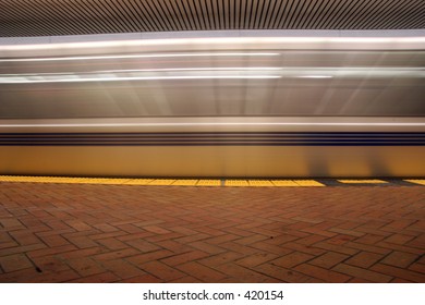 BART Train Leaving Station