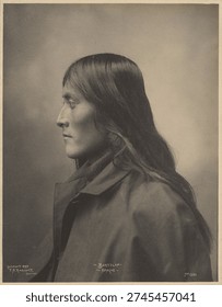 Bartelda, Apache by Adolph F Muhr and Frank A Rinehart. Vintage black and white photography of a man.