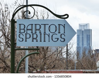 Barton Springs Sign In Austin Texas