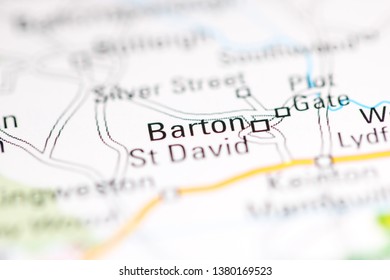 Barton St. David. United Kingdom On A Geography Map