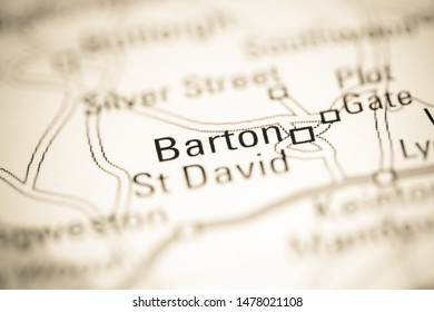 Barton St. David. United Kingdom On A Geography Map