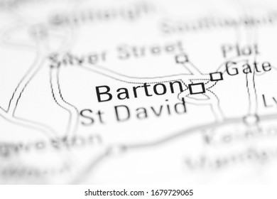 Barton St. David. United Kingdom On A Geography Map