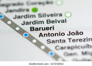 Barueri Station. Sao Paolo Metro Map.