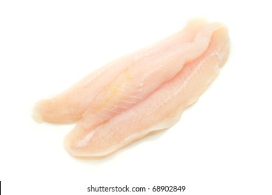 Basa Fish Fillet Isolated On White