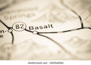 Basalt. Colorado. USA On A Geography Map.