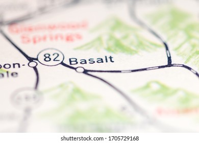 Basalt. Colorado. USA On A Geography Map.