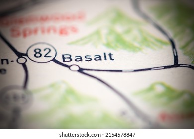 Basalt. Colorado. USA On A Geography Map.