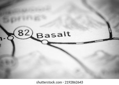 Basalt. Colorado. USA On A Geography Map.