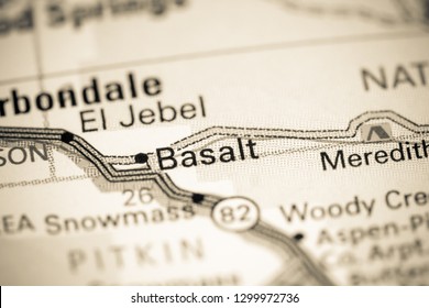 Basalt. Colorado. USA On A Map