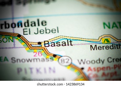 Basalt. Colorado. USA On A Map