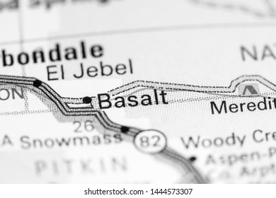 Basalt. Colorado. USA On A Map