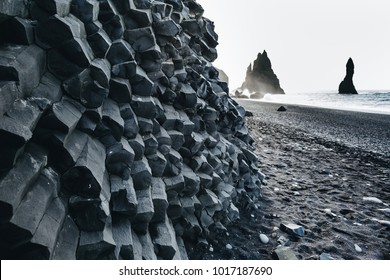 Basalt Columns, Black Sand Beach, Iceland, Vik
