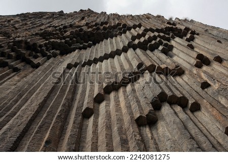 Basalt columns in Garni Gorge called Symphony of Stones, Armenia