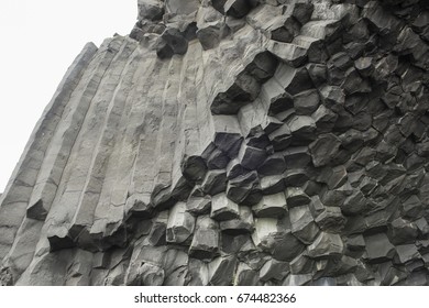 Basalt columns texture