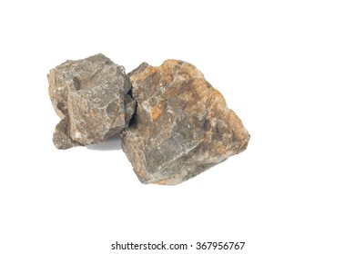 Basalt rock isolate on white - Shutterstock ID 367956767
