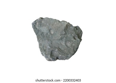 Basalt Volcanic Lava Rock Stone Isolated On White Background. Igneous Rock.