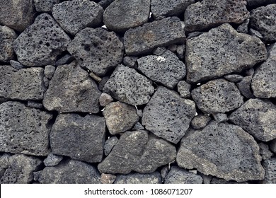 Basalt Wall In Jeju Island