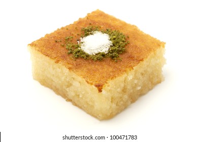 Basbousa On A White Background