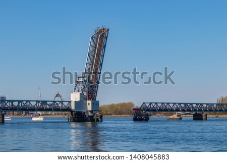 Bascule bridge in Aalborg, Denmark.