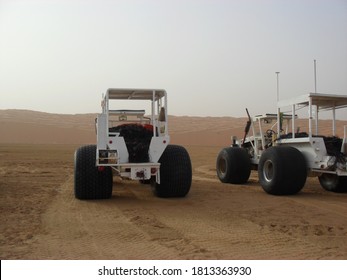 Base Camp In Desert For Seismic  Oil And Gas Survey In Haradh Saudi Arabia