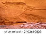 The base of the canyon wall near Singing Canyon in the Grand Staircase-Escalante National Monument in Utah, USA