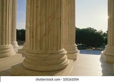 Base Of Columns At US Supreme Court Building