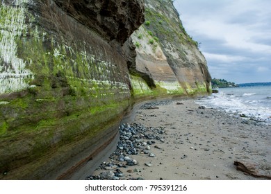 The Base Of The Magnolia Bluff In Seattle, Washington.