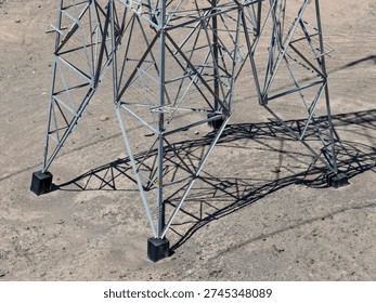 Base view and foundations of 440 kv high voltage towers