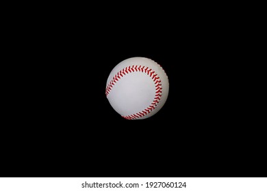 Baseball Ball On A Black Background.