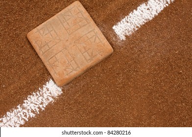 Baseball Base and Chalk Line with room for copy