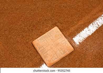 Baseball Base and Chalk Line with room for copy