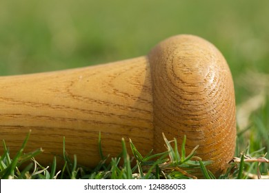 Baseball Bat Close Up With Room For Copy