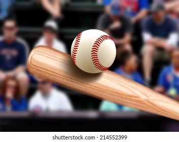 Baseball Bat Hitting Ball - Powered by Shutterstock