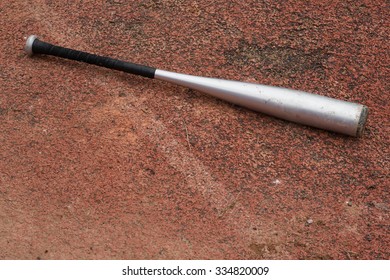 baseball bat on a rubber background