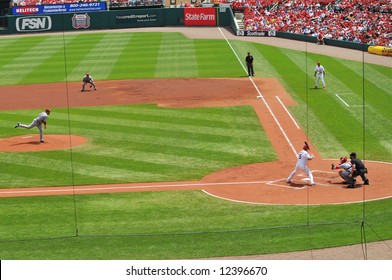 Baseball At Busch Stadium With Albert Pujols At Bat