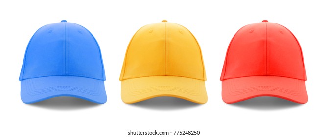 red and yellow baseball cap