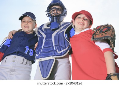 A Baseball Child Team On The Field