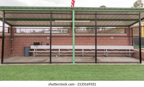 baseball dugout no people turf field