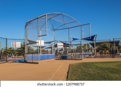 A Baseball Field Batting Cage