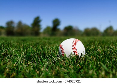 Baseball at a Field in California with Blue Sky