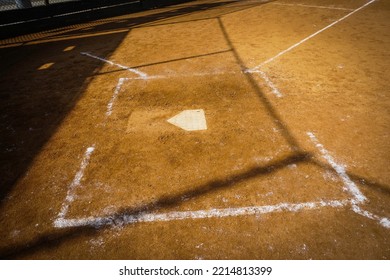 Baseball Field Dirt Infield With Home Plate