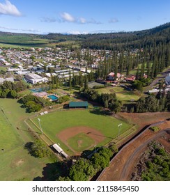 Baseball Field In Lanai City, Hawaii