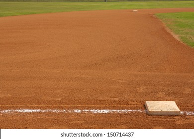 Baseball Field Third Base with the field beyond and room for copy