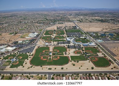 Baseball Fields In Surprise, Arizona From Above