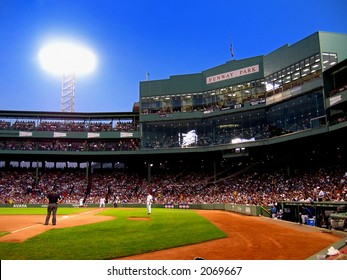 fenway park at night wallpaper