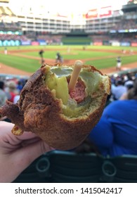 Baseball Game Food Finds Such As A Deep Fried Pickle Dog